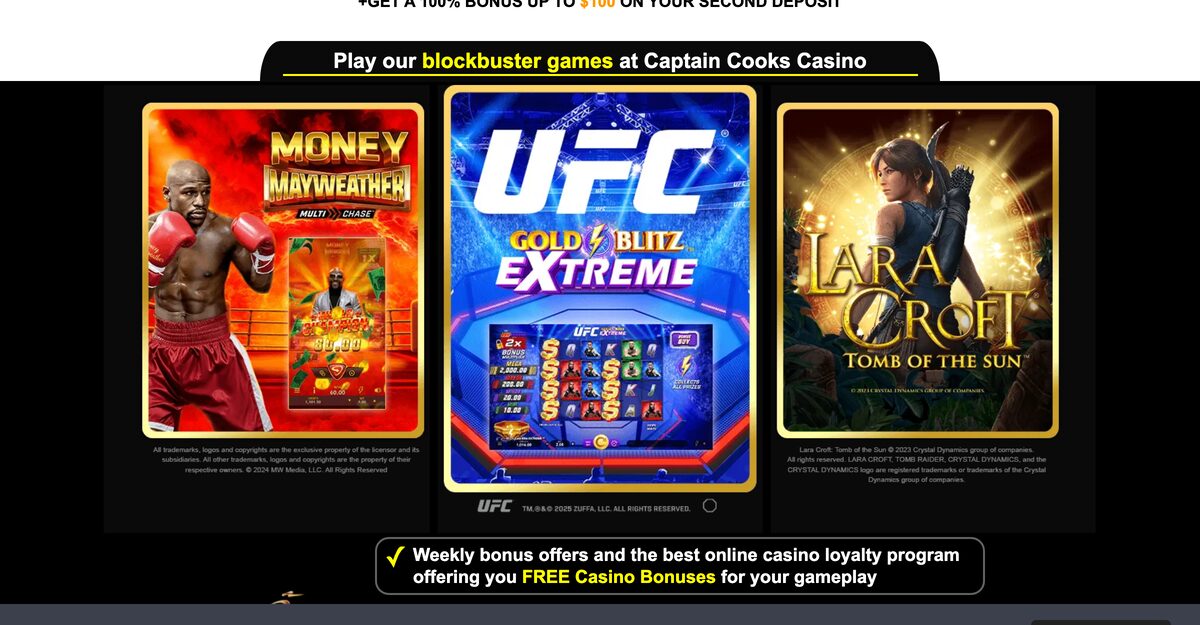 Captain Cooks casino lobby