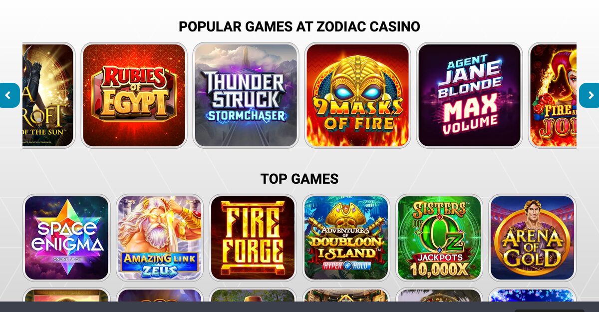 Zodiac casino lobby